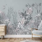 Miniatura fototapety Leśne ptaki i paprocie we wnętrzu przedpokoju