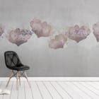 Miniatura fototapety Abstrakcyjne maki na szarym tle we wnętrzu przedpokoju