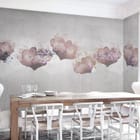 Miniatura fototapety Abstrakcyjne maki na szarym tle we wnętrzu kuchni