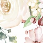 Miniatura fototapety Delikatny wzór róż i liści fragment #1