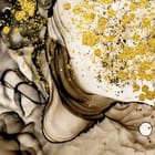 Miniatura fototapety Abstrakcyjne złote wzory na tle fragment #1