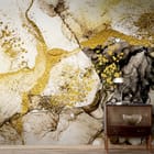 Miniatura fototapety Abstrakcyjne złote wzory na tle we wnętrzu przedpokoju