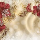 Miniatura fototapety Czerwone kwiaty z kryształkami