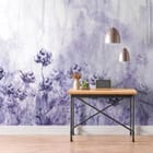 Miniatura fototapety Fioletowe kwiaty na akwareli we wnętrzu przedpokoju