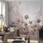 Miniatura fototapety Delikatne kwiaty na akwareli we wnętrzu kuchni