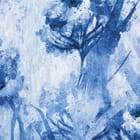 Miniatura fototapety Niebieskie kwiaty na akwarelowym tle fragment #1