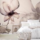 Miniatura fototapety Magnolie na gałęzi z liśćmi - aranżacja w sypialni