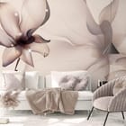 Miniatura fototapety Magnolie na gałęzi z liśćmi - aranżacja w salonie