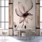 Miniatura fototapety Magnolie na gałęzi z liśćmi - aranżacja w kawiarni