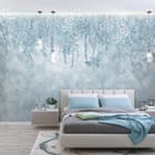 Miniatura fototapety Wiszące gałęzie z kwiatami we wnętrzu sypialni