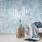 Miniatura fototapety Wiszące gałęzie z kwiatami we wnętrzu salonu