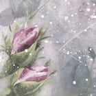 Miniatura fototapety Różowe kwiaty wśród zieleni fragment #2