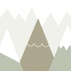 Miniatura fototapety Geometryczne góry na jasnym tle