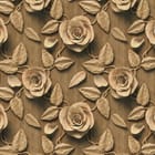 Miniatura fototapety Drewniane Róże i Liście 3D