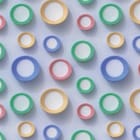 Miniatura fototapety Kolorowe okręgi na białym tle