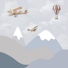 Miniatura fototapety Samoloty nad ośnieżonymi górami