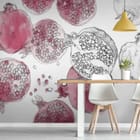 Miniatura fototapety Granaty na białym tle we wnętrzu kuchni