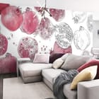 Miniatura fototapety Granaty na białym tle we wnętrzu salonu