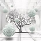Miniatura fototapety Geometryczne drzewo z kulistymi formami