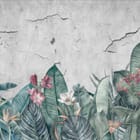 Miniatura fototapety Tropikalne liście i kwiaty