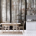 Miniatura fototapety Tajemniczy Las z Mgłą we wnętrzu kuchni