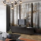 Miniatura fototapety Tajemniczy Las z Mgłą we wnętrzu salonu