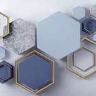 Miniatura fototapety Geometryczne Heksagony z Marmurem