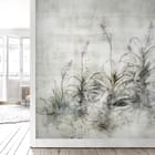 Miniatura fototapety Rośliny i Kwiaty na Szarym Tle we wnętrzu przedpokoju