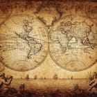 Miniatura fototapety Stara mapa świata z kontynentami