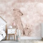 Miniatura fototapety Niedźwiedzie polarne na śniegu we wnętrzu pokoju nastolatka