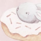 Miniatura fototapety Królik na tle chmur z balonami fragment #1