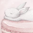 Miniatura fototapety Królik na tle chmur z balonami fragment #2