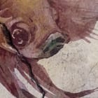 Miniatura fototapety Akwariowe ryby w fioletach fragment #1