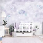 Miniatura fototapety Ryby wśród chmur na niebie we wnętrzu pokoju dziecka