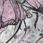 Miniatura fototapety Kwiatowa gałąź na abstrakcyjnym tle fragment #1