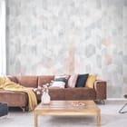 Miniatura fototapety Geometryczny wzór z trójkątów we wnętrzu salonu