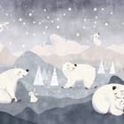 Miniatura fototapety Niedźwiedzie polarne w górach