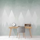 Miniatura fototapety Góry dziecięce w śniegu i mgle we wnętrzu biura