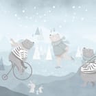 Miniatura fototapety Zimowe przygody niedźwiedzi