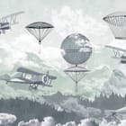 Miniatura fototapety Balony i samoloty nad górami