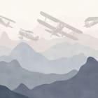 Miniatura fototapety Stare samoloty nad górami