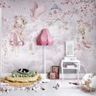 Miniatura fototapety Dziewczynki w Chmurach z Zamkiem we wnętrzu pokoju dziecka