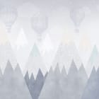 Miniatura fototapety Góry z Balonami i Śniegiem