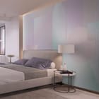 Miniatura fototapety Geometryczne kształty w pastelach we wnętrzu sypialni