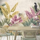 Miniatura fototapety Tropikalne liście w kolorach natury we wnętrzu kuchni