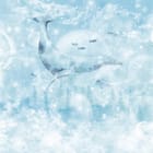 Miniatura fototapety Wieloryb w chmurach z balonami