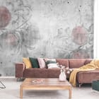 Miniatura fototapety Gałęzie Granatu na Betonie we wnętrzu salonu