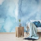 Miniatura fototapety Abstrakcyjne Niebieskie Plamy we wnętrzu salonu