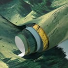 Miniatura fototapety Zielone wzgórza i las iglasty fragment #1