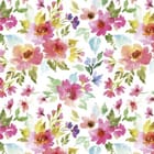 Miniatura fototapety Kolorowe kwiaty na białym tle